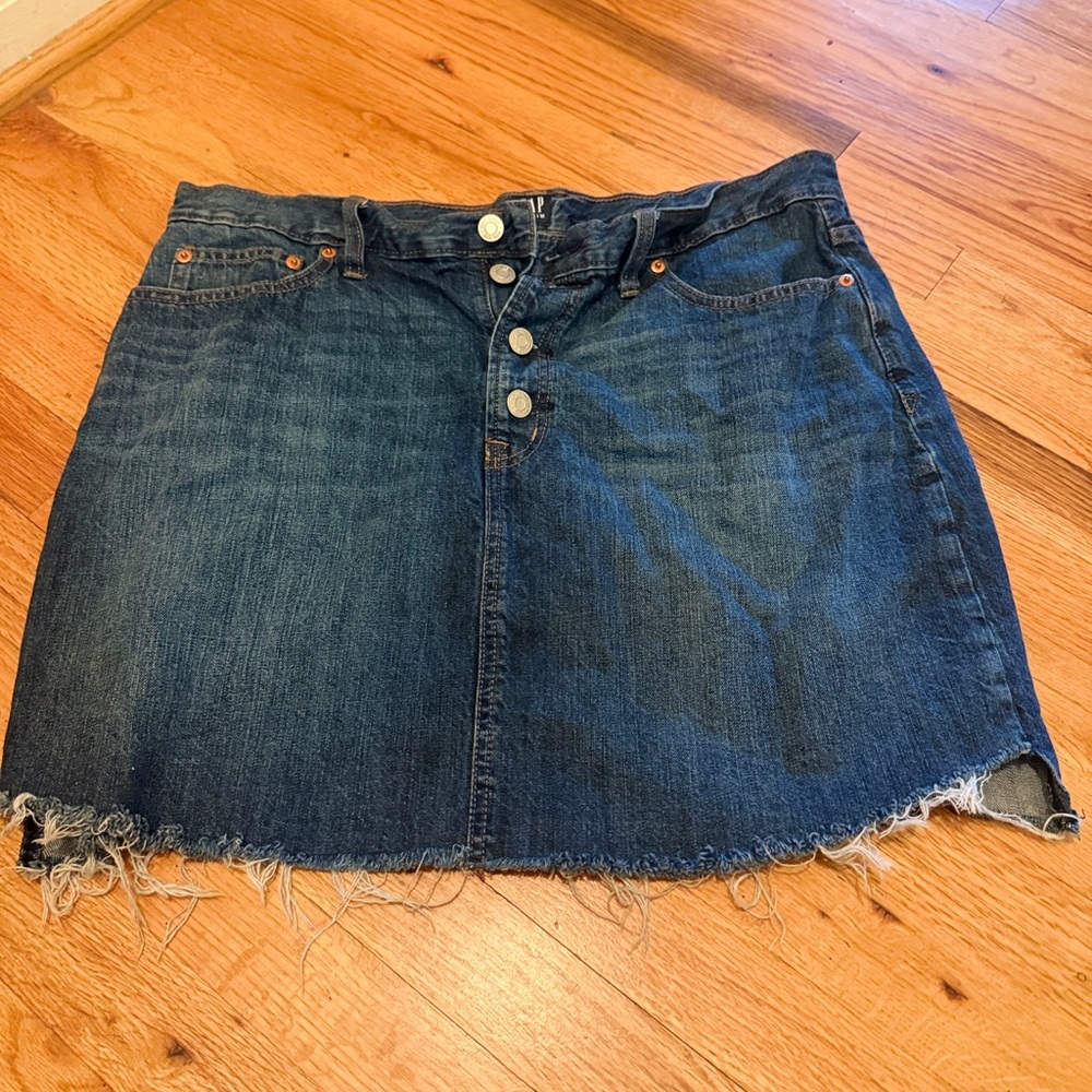 GAP Denim dark wash mini skirt